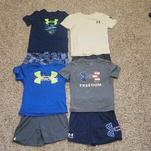 Boys' Size 5 Under Armour Shirt/Shorts Set Bundle #1